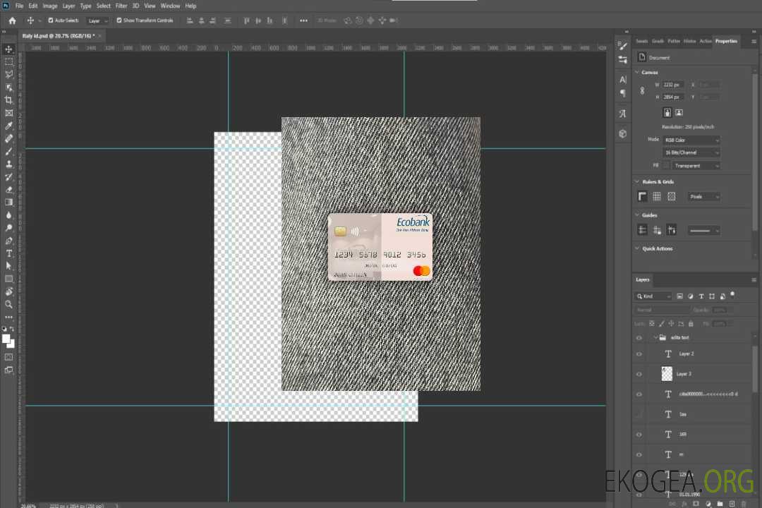 Ghana Ecobank Ghana mastercard photolook recto template